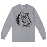 Heather Grey english bulldog Long Sleeve Tee - ArtChic