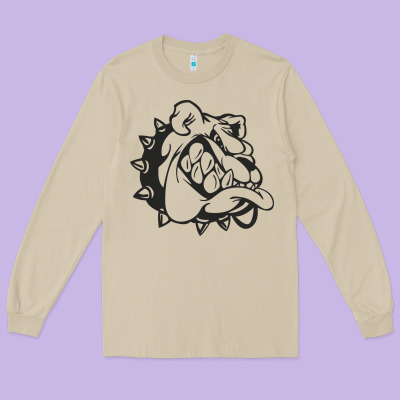English Bulldog Long Sleeve Tee Designed By Artchic
