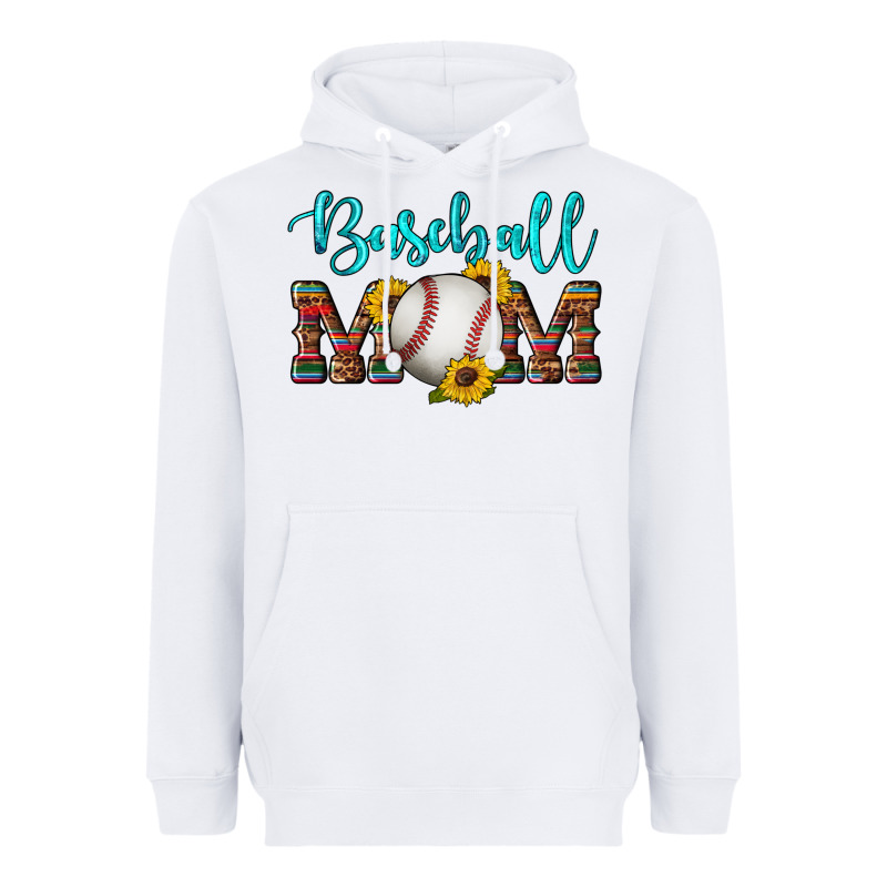 Western Leopard Serape Wooden Sunflowers  Turquoise Glitter Mom Baseba Heavyweight Hoodie by Artiststas | Teevron