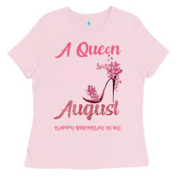 Bubblegum Pink A Queen Was Born In August 1965 Happy Birthday To Me 55 Years Old Ladies Tee - Bettercallsaul
