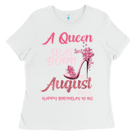 White A Queen Was Born In August 1965 Happy Birthday To Me 55 Years Old Ladies Tee - Bettercallsaul