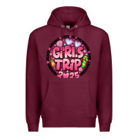 Burgundy Grils Trip 2025 Premium Hoodie - CowhideDigitalArt