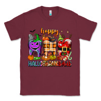 Burgundy Happy Hallothanksmas teeth Classic Tee - texasbilliewilder