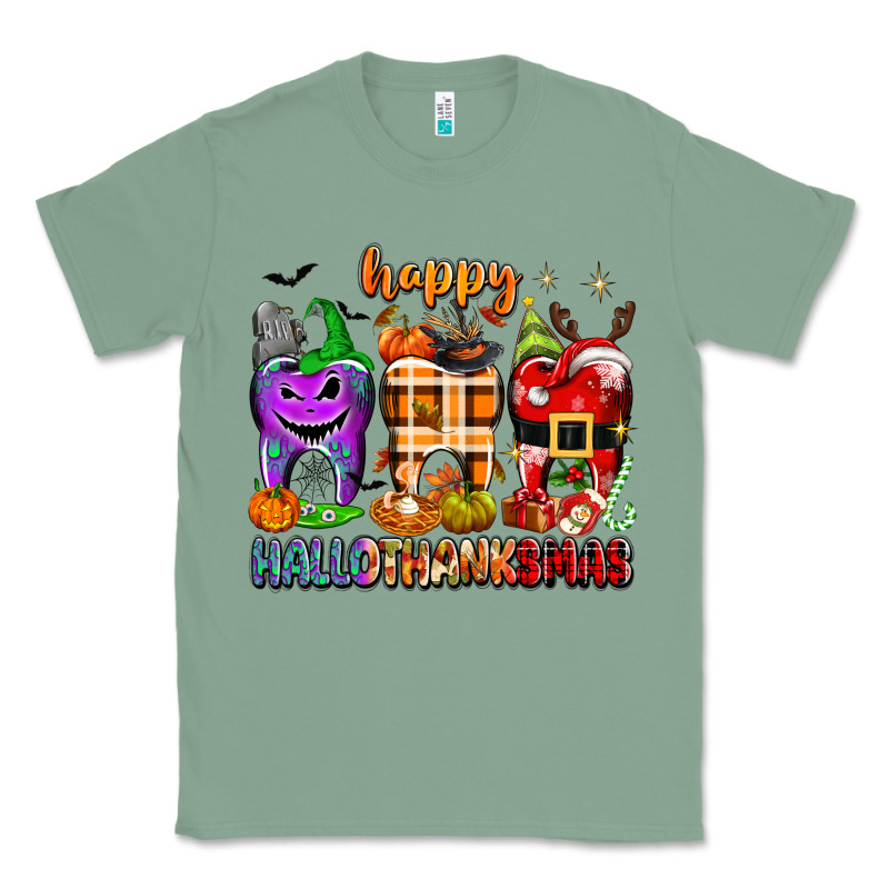 Happy Hallothanksmas Teeth Classic Tee by texasbilliewilder | Teevron