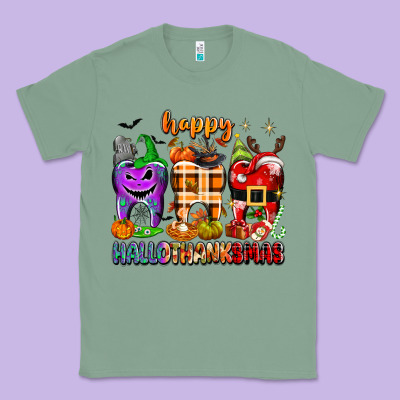 Happy Hallothanksmas Teeth Classic Tee Designed By Texasbilliewilder