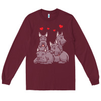 Burgundy Scottish Terrier Lover Scottish Terrier Dog Aberdeen Terrier Long Sleeve Tee - trangStudio