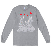 Heather Grey Scottish Terrier Lover Scottish Terrier Dog Aberdeen Terrier Long Sleeve Tee - trangStudio