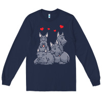 Navy Scottish Terrier Lover Scottish Terrier Dog Aberdeen Terrier Long Sleeve Tee - trangStudio