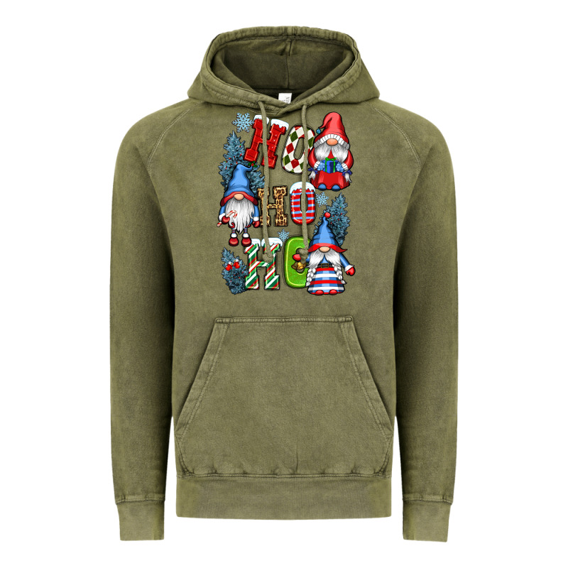 Ho Ho Ho Gnomes Vintage Hoodie by CowGirlArtShop | Teevron
