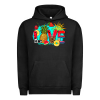 Pigment Black love summer fruit and sun Urban Hoodie - AdoDesignShop
