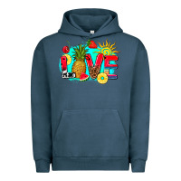 Pigment Midnight Navy love summer fruit and sun Urban Hoodie - AdoDesignShop