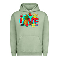 Pigment Oil Green love summer fruit and sun Urban Hoodie - AdoDesignShop