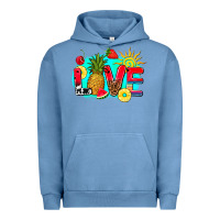 Pigment Pebble Blue love summer fruit and sun Urban Hoodie - AdoDesignShop