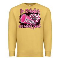 Antique Gold in october we wear pink cheer Premium Sweatshirt - BarkalooDesign
