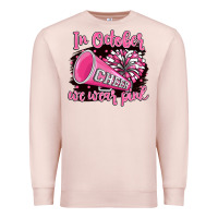 Pale Pink in october we wear pink cheer Premium Sweatshirt - BarkalooDesign