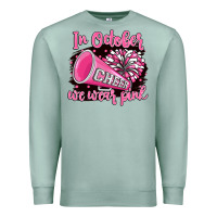 Seafoam in october we wear pink cheer Premium Sweatshirt - BarkalooDesign