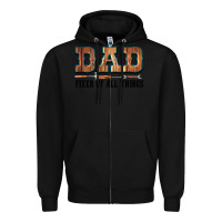 Black Dad Fixer Of All Things Zipper Hoodie - LillyAllenDesigns