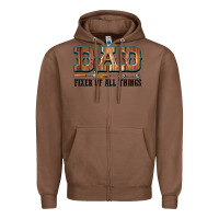 Chestnut Dad Fixer Of All Things Zipper Hoodie - LillyAllenDesigns