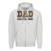 Dove Grey Dad Fixer Of All Things Zipper Hoodie - LillyAllenDesigns