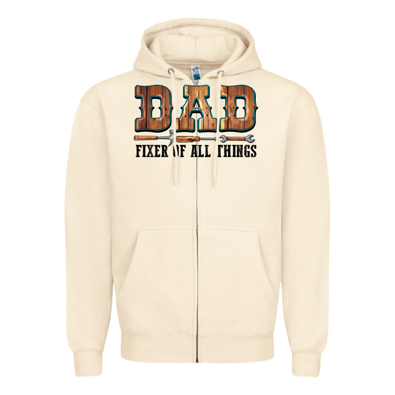 Dad Fixer Of All Things Zipper Hoodie by LillyAllenDesigns | Teevron