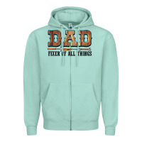 Seafoam Dad Fixer Of All Things Zipper Hoodie - LillyAllenDesigns