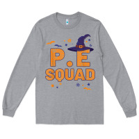 Heather Grey pe squad witch halloween pe teacher matching Long Sleeve Tee - trangStudio