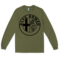 Army Green alfa racing big Long Sleeve Tee - PixelFlow