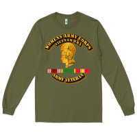 Army Green Womens Army Corps Vietnam Era Veteran Mother Day Gift Long Sleeve Tee - trangStudio