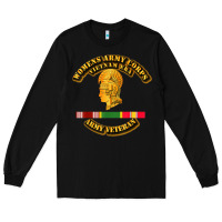 Black Womens Army Corps Vietnam Era Veteran Mother Day Gift Long Sleeve Tee - trangStudio