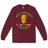 Burgundy Womens Army Corps Vietnam Era Veteran Mother Day Gift Long Sleeve Tee - trangStudio