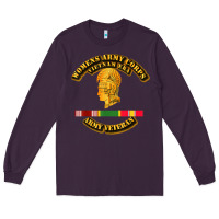 Plum Womens Army Corps Vietnam Era Veteran Mother Day Gift Long Sleeve Tee - trangStudio