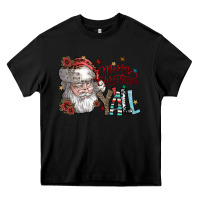 Black merry christmas yall Heavy Core Tee - SublimationCraftShop