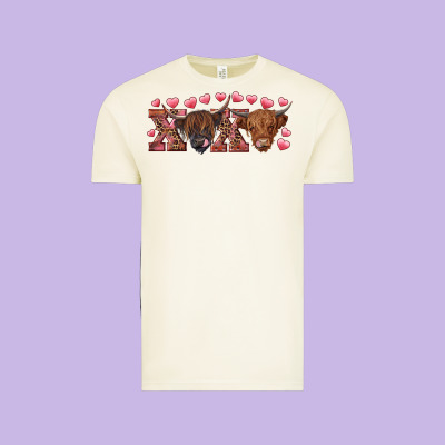Xoxo Highland Cows Vintage Tee Designed By Ranaportraitstore