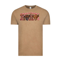 Vintage Coffee Xoxo highland cows Vintage Tee - RanaPortraitStore