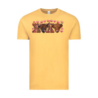 Vintage Mustard Xoxo highland cows Vintage Tee - RanaPortraitStore