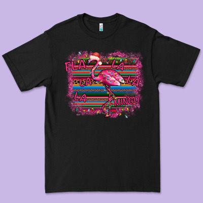Flamingo Christmas Premium Tee Designed By Bettercallsaul