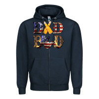 Navy American Dad Bod Zipper Hoodie - LillyAllenDesigns