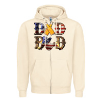 Sandshell American Dad Bod Zipper Hoodie - LillyAllenDesigns