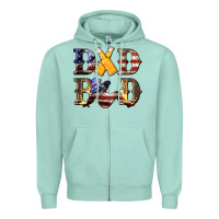 Seafoam American Dad Bod Zipper Hoodie - LillyAllenDesigns