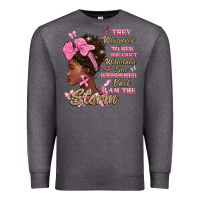 Charcoal Heather they whispered to hear you cant withstand the stor Premium Sweatshirt - BarkalooDesign