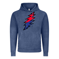 Vintage Denim Lazy Lightning Bolt Vintage Hoodie - InspiraDesign