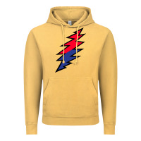 Vintage Mustard Lazy Lightning Bolt Vintage Hoodie - InspiraDesign