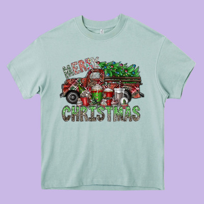 Merry Christmas Heavy Core Tee Designed By Sublimationcraftshop