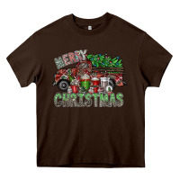Chocolate Brown merry christmas Heavy Core Tee - SublimationCraftShop