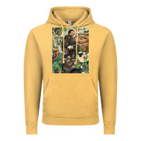 Vintage Mustard saint francis Vintage Hoodie - ArtChic