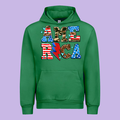 America With Heart Urban Hoodie Designed By Adodesignshop