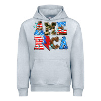 Heather Grey america with heart Urban Hoodie - AdoDesignShop