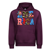 Mauve Wine america with heart Urban Hoodie - AdoDesignShop