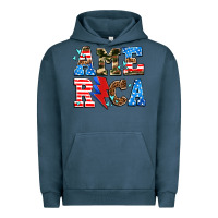 Pigment Midnight Navy america with heart Urban Hoodie - AdoDesignShop