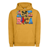 Pigment Peanut Butter america with heart Urban Hoodie - AdoDesignShop